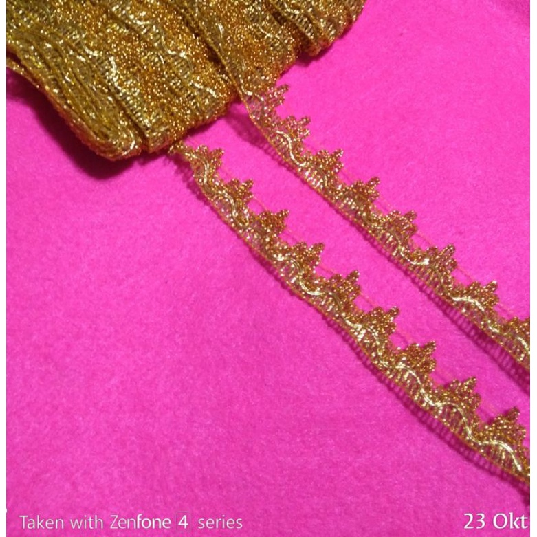Renda Gold Renda Emas Renda  Runcing Meteran