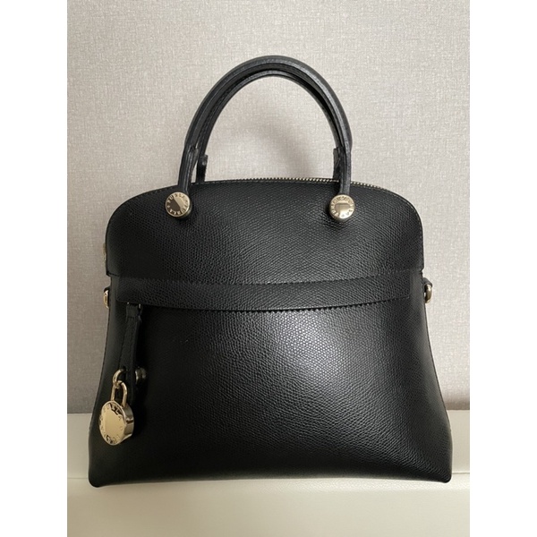Preloved Furla Piper Dome Small Black Ori Authentic
