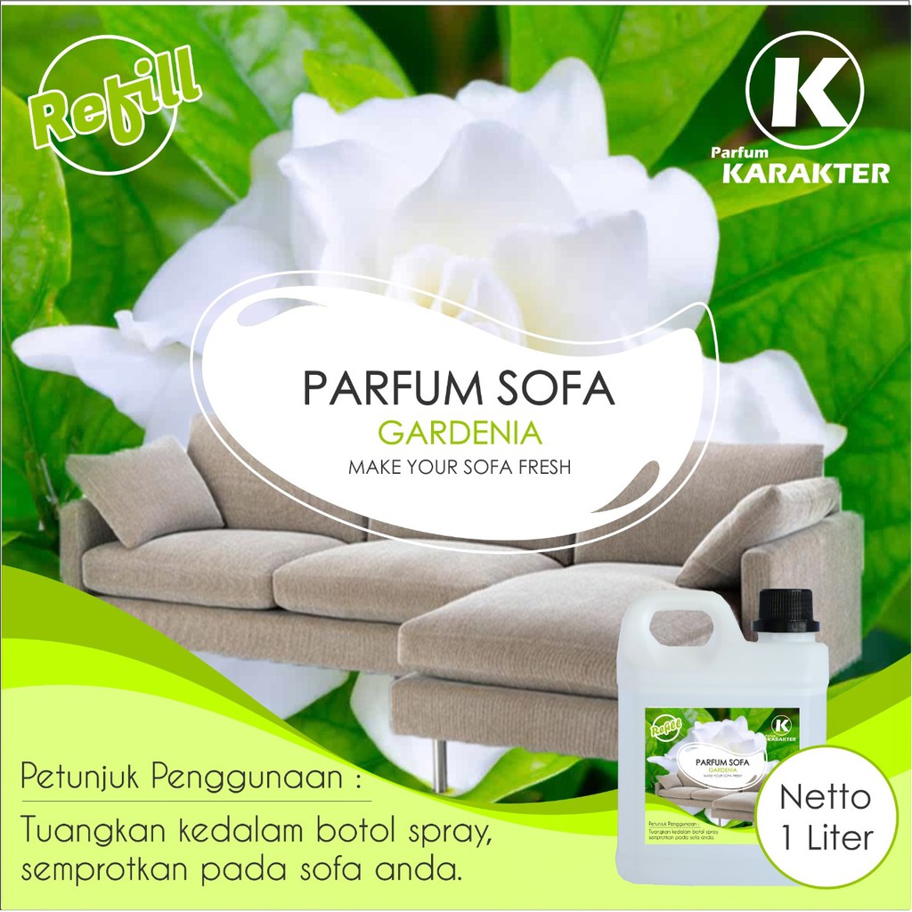 Parfum Sofa Aroma GARDENIA | Parfum Wangi &amp; Tahan Lama | Kemasan 1 Liter | Bisa Cod | Terlaris