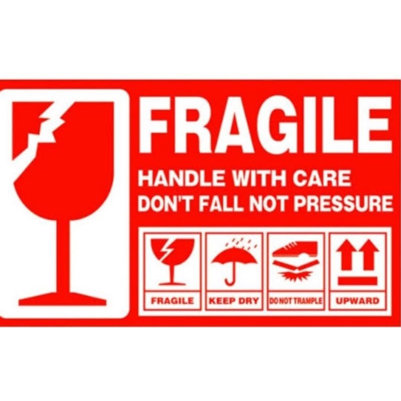 

Sticker Fragile handle with care 50 lembar