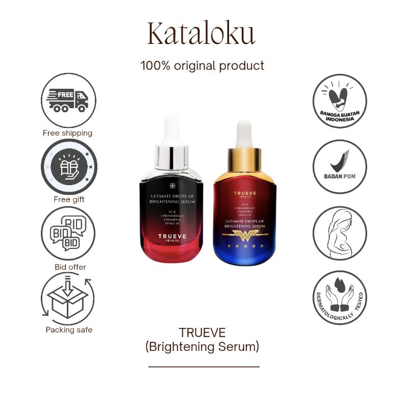 TRUEVE Ultimate Drops of Brightening Serum 30ml Original Garansi Wonder Woman Collection