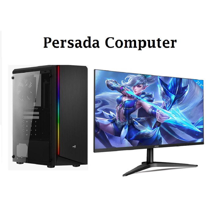LENGKAP MONITOR PC Gaming Core i7 9700F/GTX 1050Ti/RAM 32GB/SSD Gaming & Editing