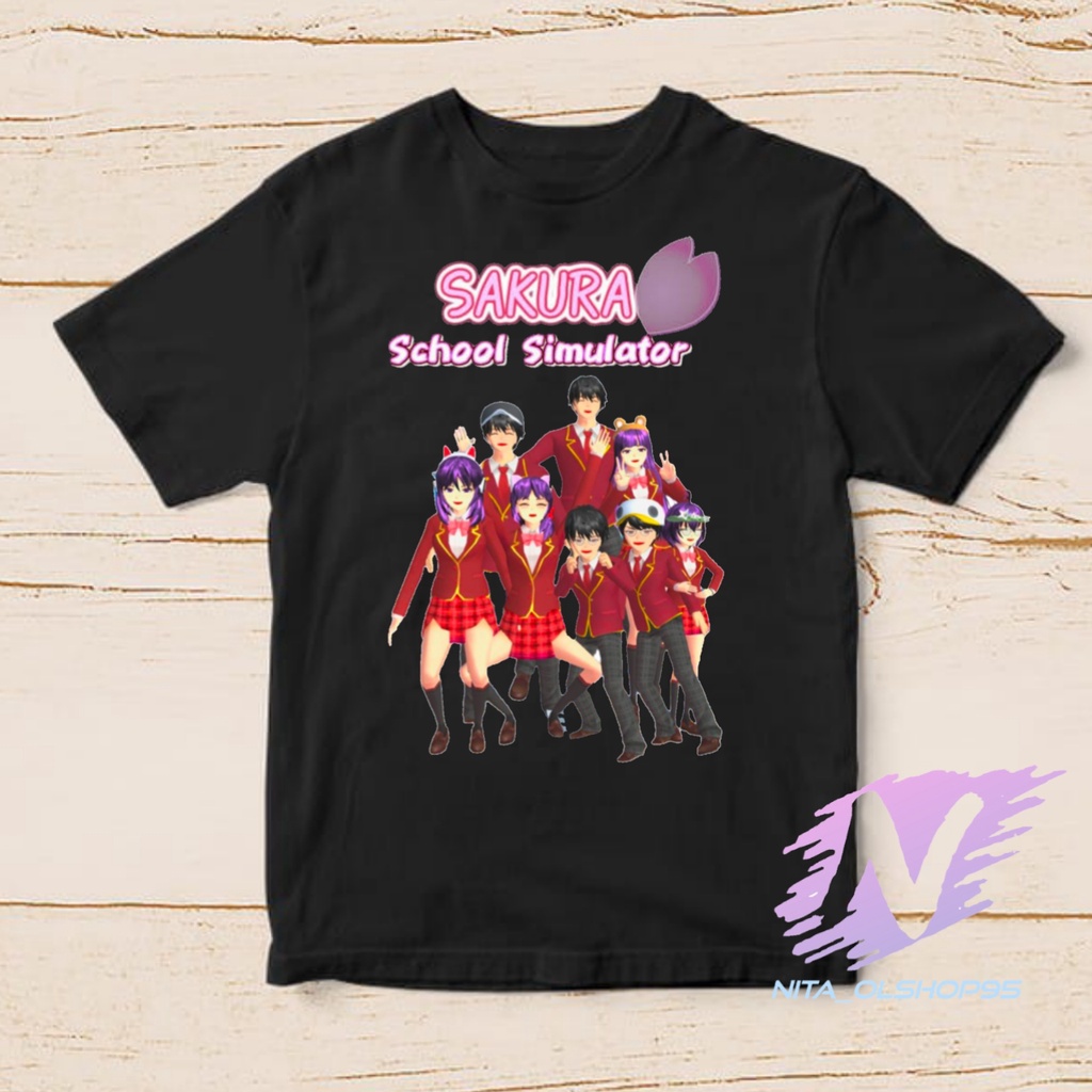 kaos sakura school simulator baju kaos anak sakura dan sahabat