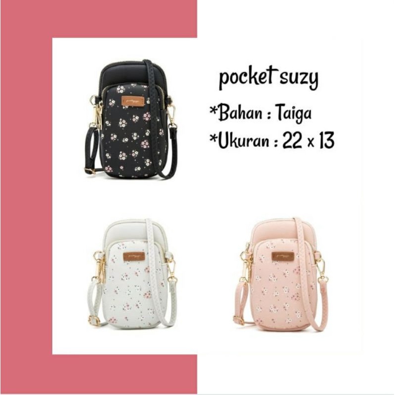 POCKET SUZY / TAS SELEMPANG WANITA MOTIF BUNGA