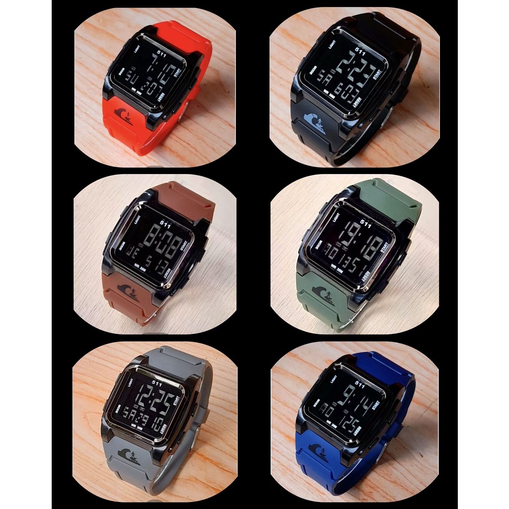 Jam Tangan Pria K9353Z Digital Tali Rubber Tanggal Hari Aktif Free Box &amp; Baterai