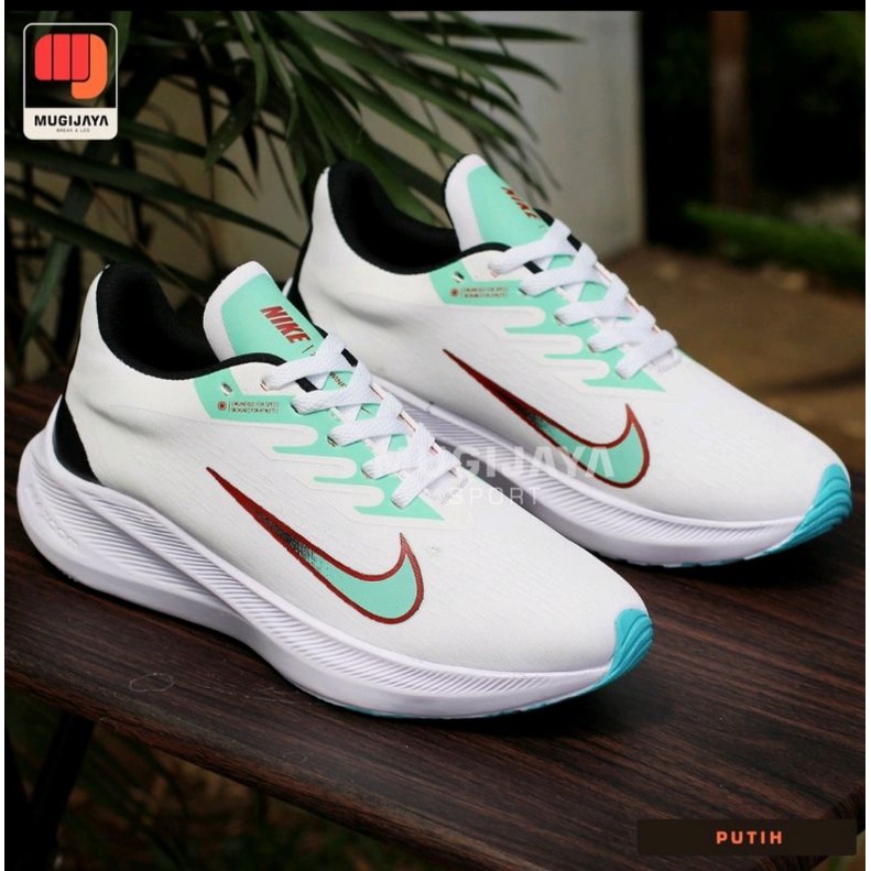 100% PREMIUM SNEAKERS PREMIUM BEST SELLER SEPATU NIKE WINFLO ZOOM SEPATU RUNNING CASUAL PRIA WINFLOW76 ARASHI PUTIH