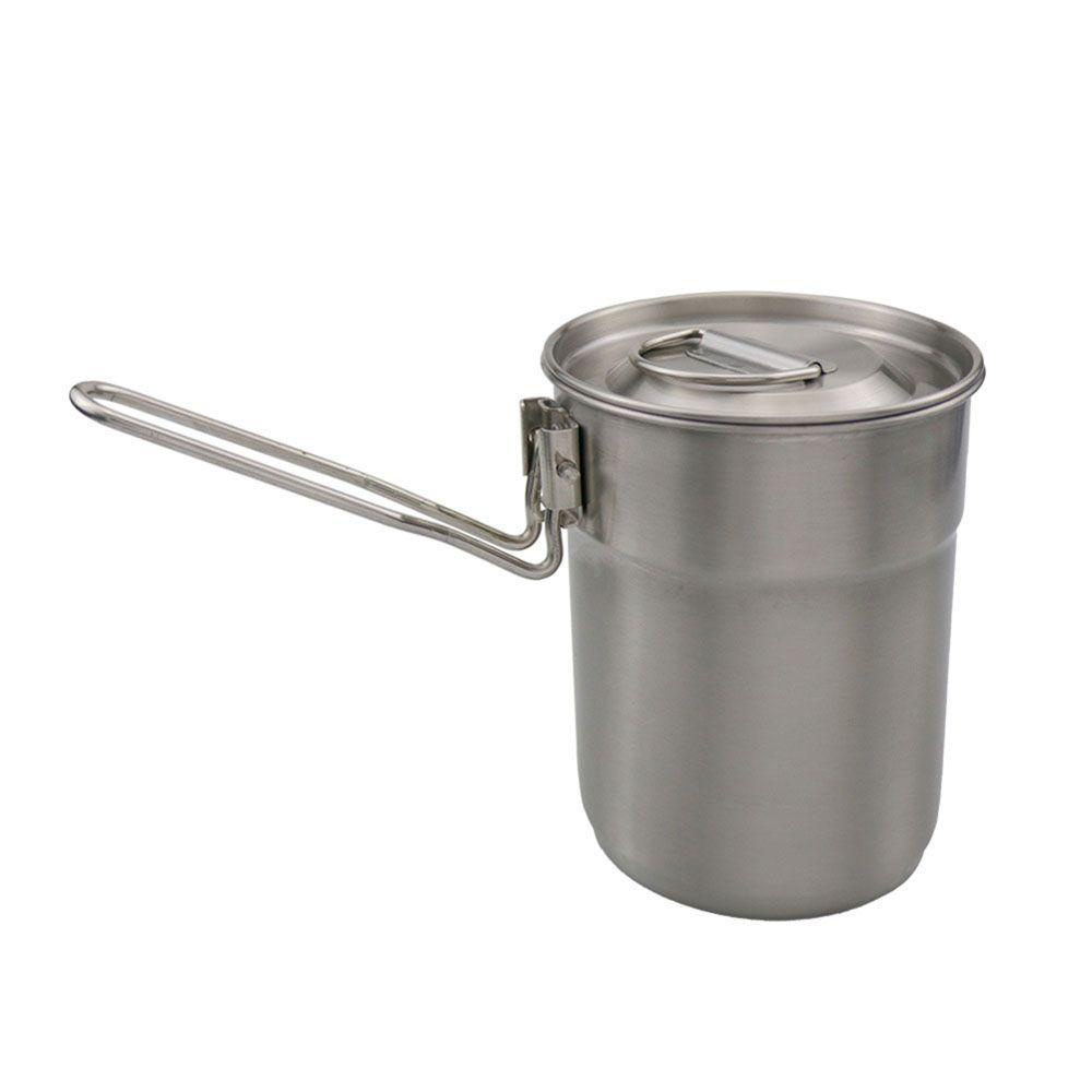 Agustinina Mug Air Portable Pot Pan Outdoor Tools Peralatan Masak Piknik Camping Mug Peralatan Masak Panci Peralatan Makan Cangkir Cangkir Stainless Steel