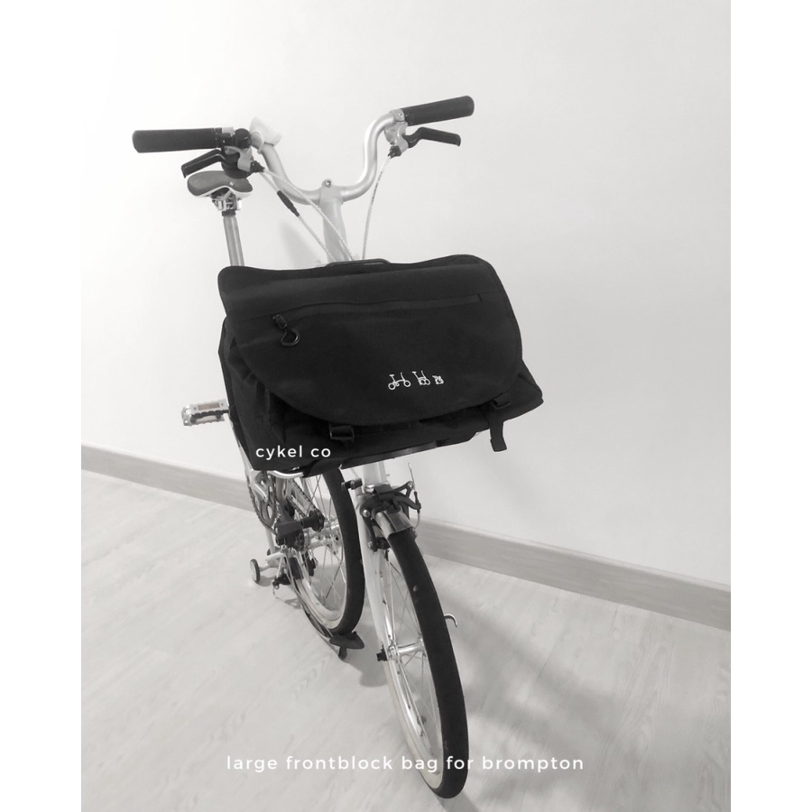 S bag for front block folding bike brompt frontblock commuter large bag