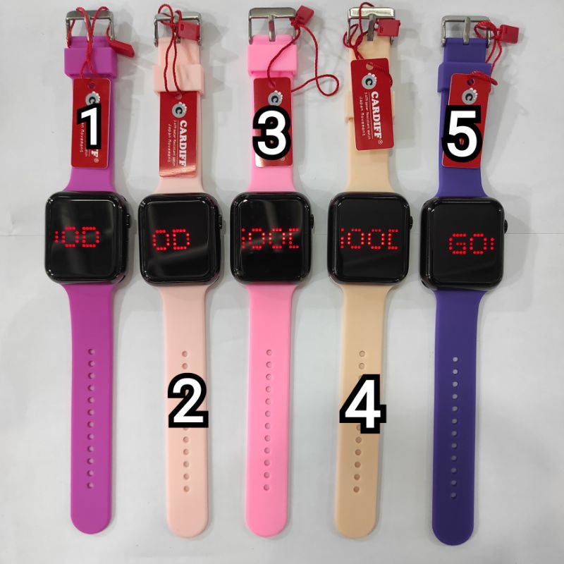 terlaris jam tangan cardiff led touchscreen tahan air bisa save nama