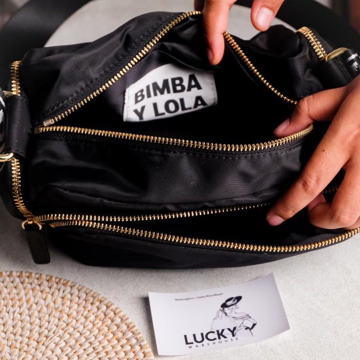 Bimba Y Lola Nylon Zip Crossbody Black - ORIGINAL 100%