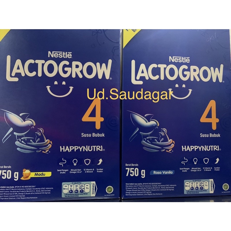 

Nestle Lactogrow 4 Susu Pertumbuhan Anak Usia 3-5 tahun 750Gr Vanila / Madu