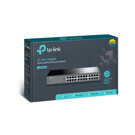 TPLINK SWITCH HUB 24 PORT GIGABIT RACKMOUNT