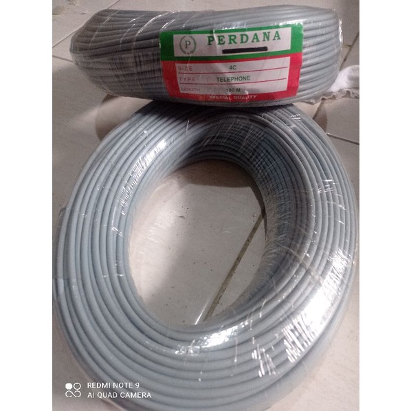 KABEL TELEPON RUMAH PERDANA 1 ROL 100 METER ISI 4