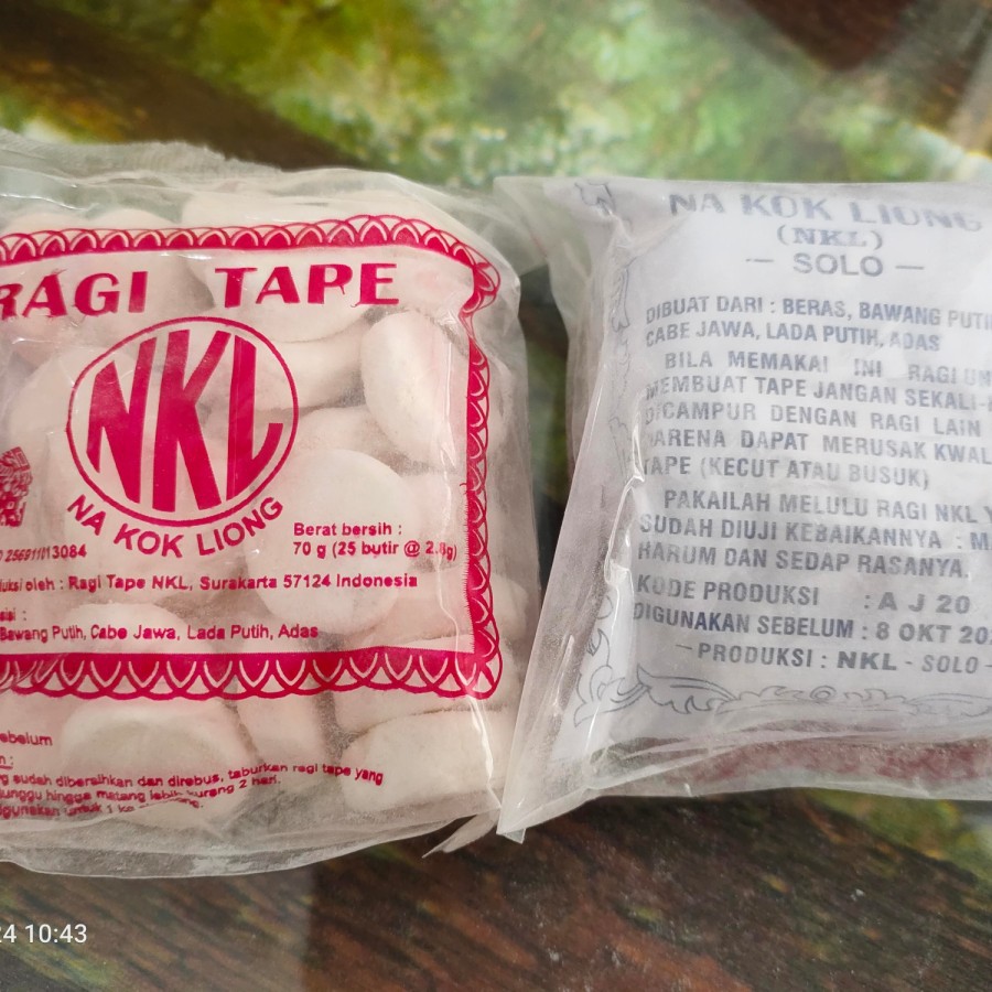 

Ragi Tape NKL Na Kok Liong 70gr