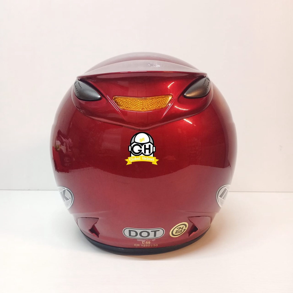 HELM INK HALF FACE INK CENTRO ORIGINAL 100% INK CENTRO JET SOLID RED MAROON