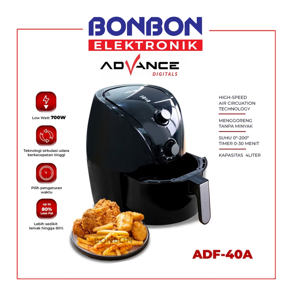 Advance Electric Air Fryer ADF-40A 700 Watt 4L / ADF 40A