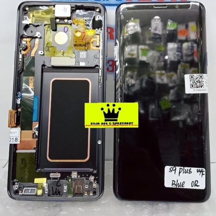 {SuheStore} LCD  TOUCHSCREEN SAMSUNG S9 PLUS FULLSET FRAME AMOLED ORI  - Hitam Diskon