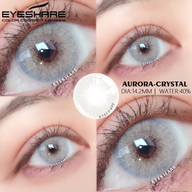 （COD）Softlens 1Pasang Doll Eyes Gray Lensa Kontak Warna 14.5MM Big Eyes Softlens Mata