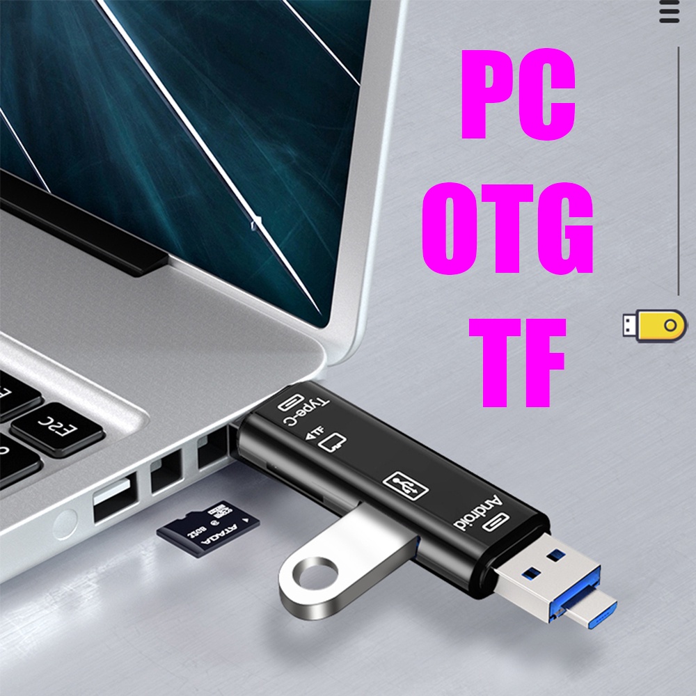 Actual【COD】Card Reader OTG 5 in 1 USB 3.0 Type C Fit For Micro SD/TF/Memory Card /Adaptor/Card Reader/Multifunction/Handphone/Computer/Notbook Image 8