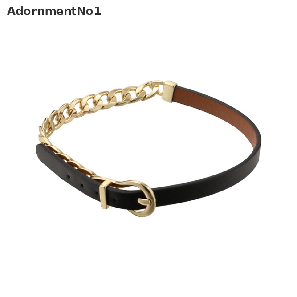 (AdornmentNo1) Kalung Choker Kulit PU Gaya Punk Untuk Wanita