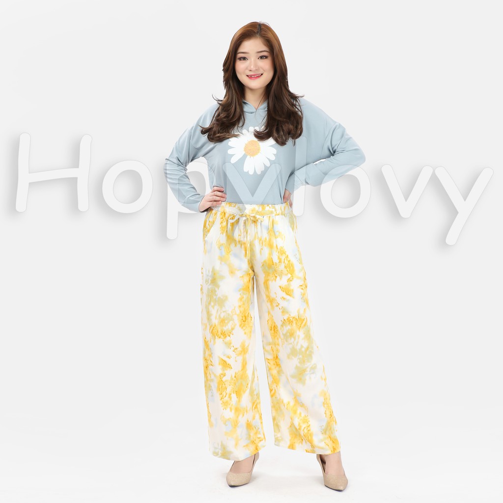 HOPYLOVY Celana Kulot Wanita Tie Dye Geolina