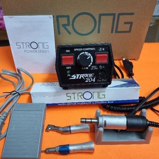 Micromotor Strong 204 Siswa Lengakp Straght Nsk + Contra Nsk