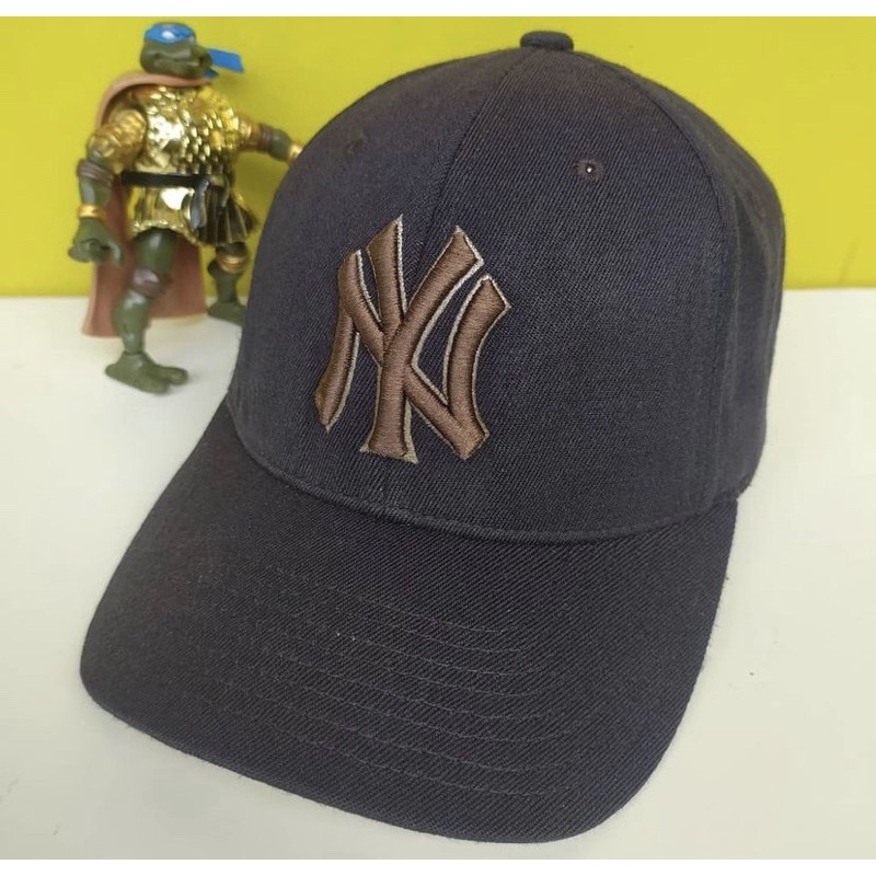 Topi MLB NY New York Yankees Hitam Original FlexFit Second Bekas