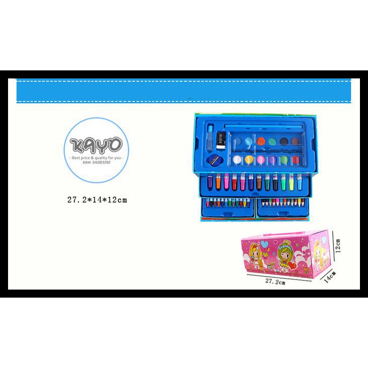 

54Psc|Pensil Warna,Set Crayon Set,Spidol Warna Set Alat Lukis, Cat Air