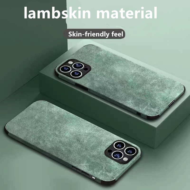 IPHONE Bahan Suede Lembut Beludru Untuk Kenyamanan Case Untuk Iphone11 12 13 14 Pro Max X XS XR 7 8 Plus Sarung Shockproofcase