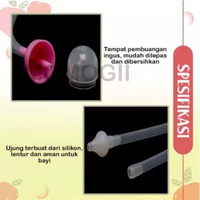 Belle Alat Sedot Ingus Manual dengan Selang dan penampung ingus Anak Bayi Silicone Silikon Karakter