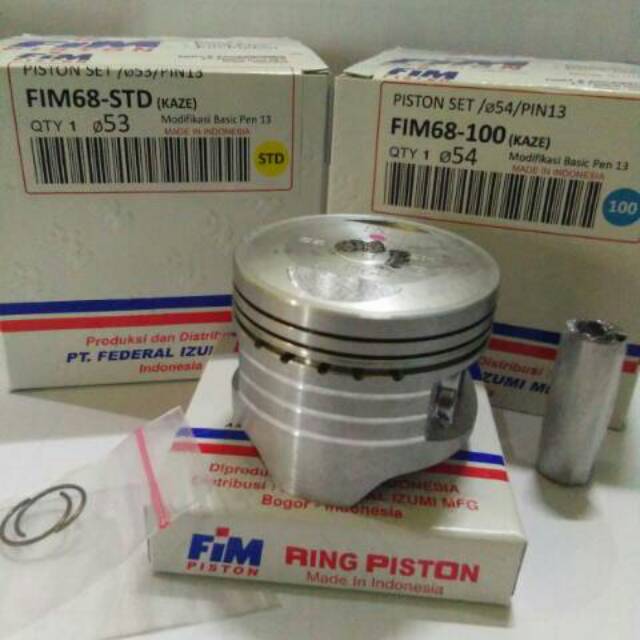 Piston set FIM 68 Original 100% Kaze blitz edge std 50 100 150 200 seher izumi 53 53,5 54 54,5 55 mo
