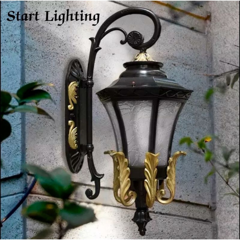 Lampu dinding autdoor/lampu hias tempel taman klasik