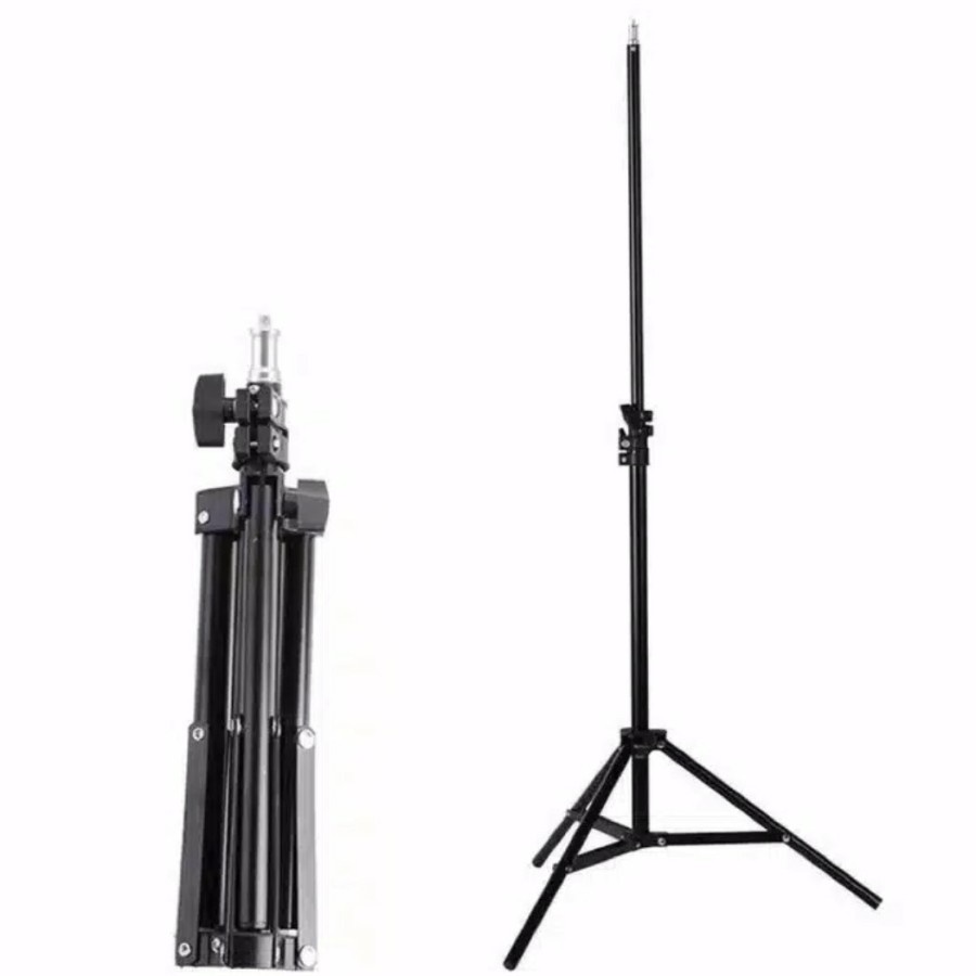 Tripod Besi 3113 3118 3130 Kamera / Handphone 1.1 Meter Warna Hitam phone holder free holder u tripod 1 meter bahan besi