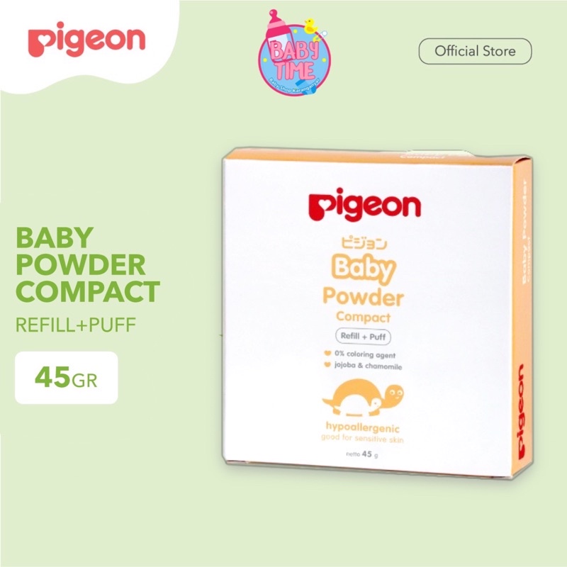 PIGEON Baby Powder Refill Cake Compact Chamomile 45Gr Refill / Bedak Padat Bayi - Paraben Free