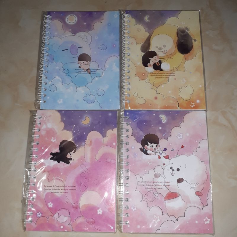 

buku spiral /notebook /buku tulis karakter Bt21/BTS (A6)