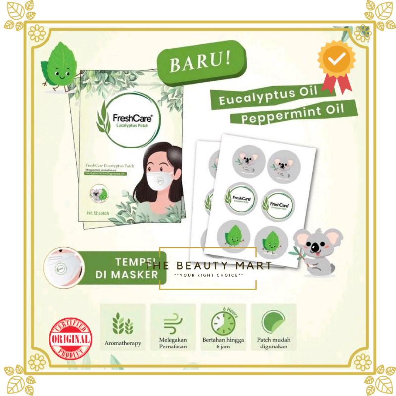 Freshcare Eucalyptus Patch isi 12 patch | patch masker Aromatherapy