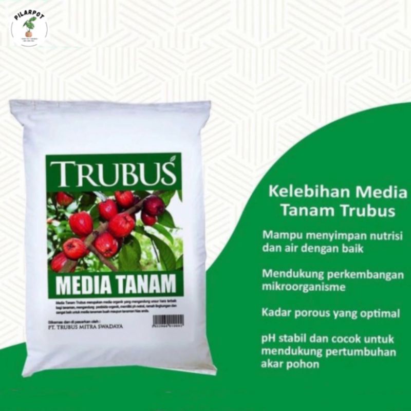 tanah untuk tanaman media tanam organik TRUBUS - siap pakai trubus