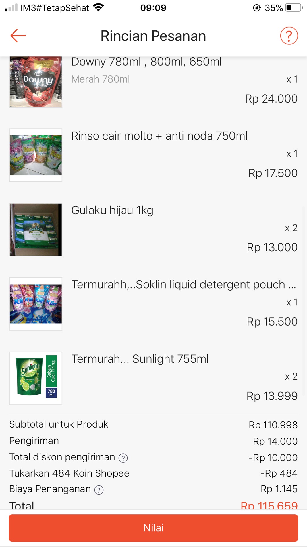 Termurahh,..soklin Liquid Detergent Pouch - 750ml