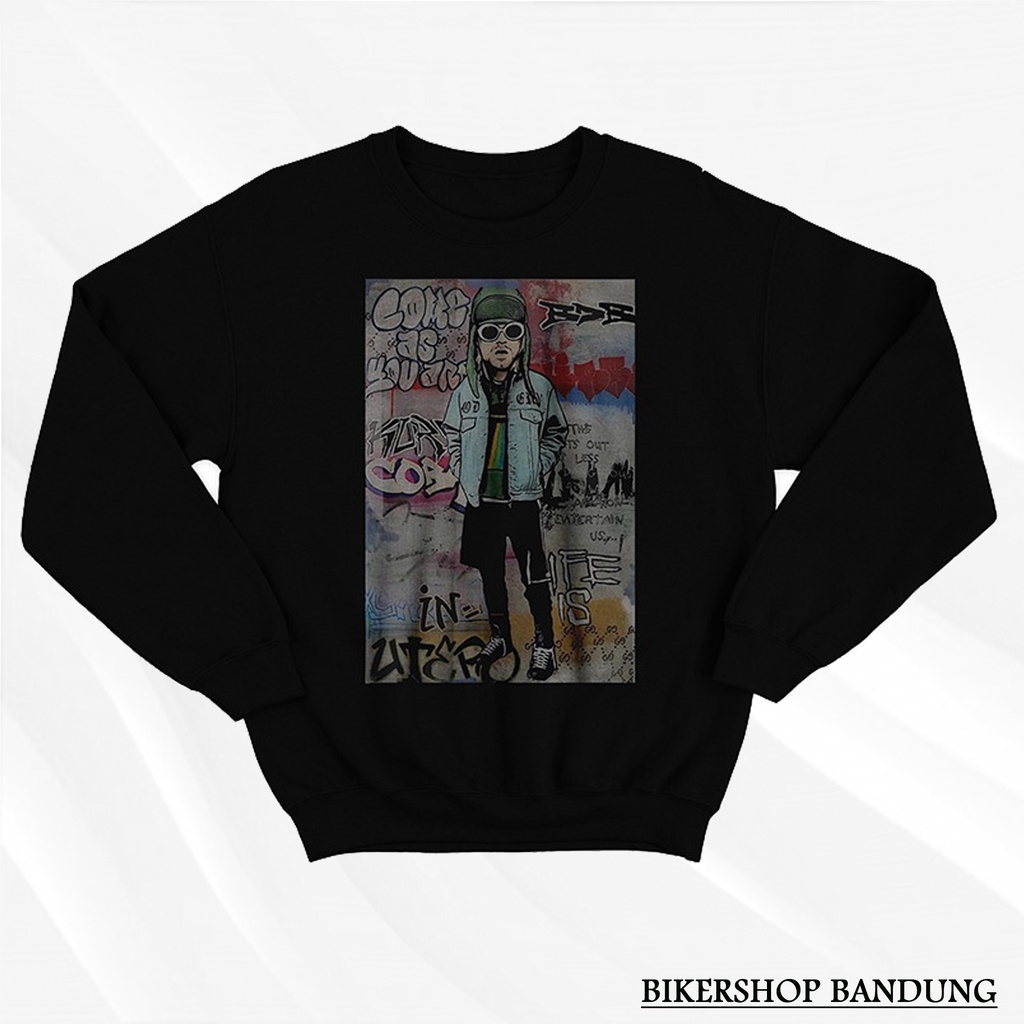 Crewneck Sweater NIRVANA Kurt Cobain Vintage Sweater Hoodie Music DTG Print Unisex