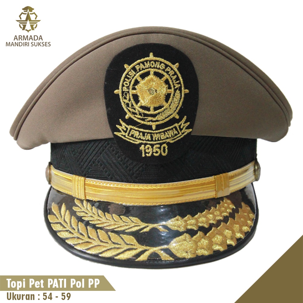 Topi Pet Polisi Pamong Praja Pati Ciputat - Topi Pet Pol PP