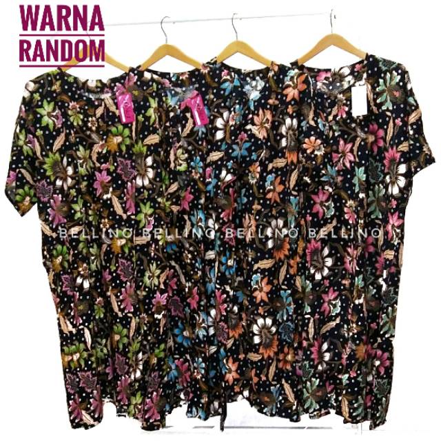 Daster 5L Jumbo Suju Lengan Pendek  Rayon Super Adem / Baju Tidur Ibu Jumbo Baju Santai Homedress