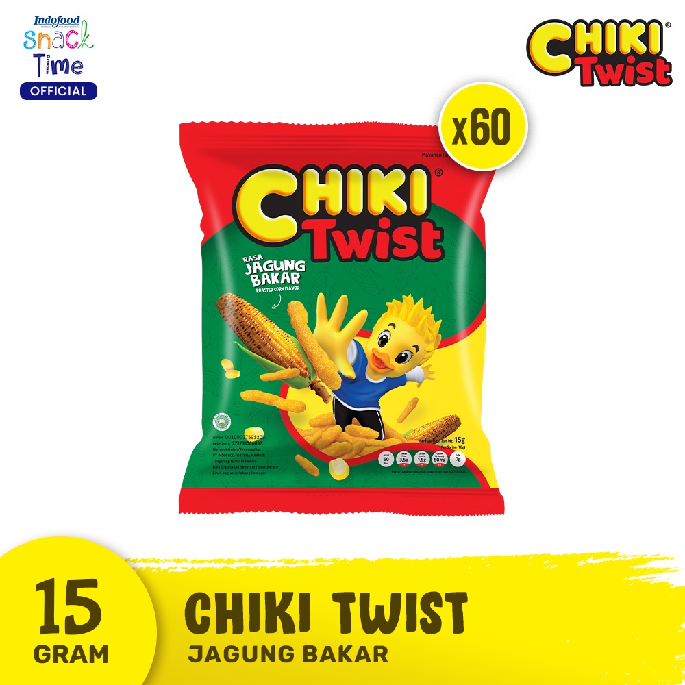 

Chiki Twist Jagung Bakar 15 Gr - 60 Pcs