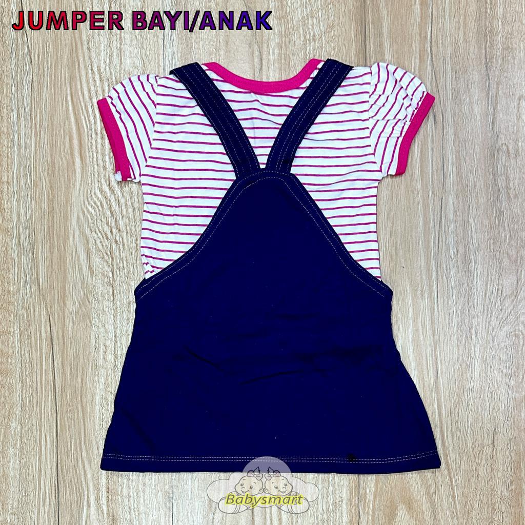 Babysmart - Baju Dress bayi/Anak Perempuan Cewek HANSOP/ROMPER motif BEAR SALUR DAXIA RK TR 216 SNI usia 0 -12 bulan / Pakaian anak