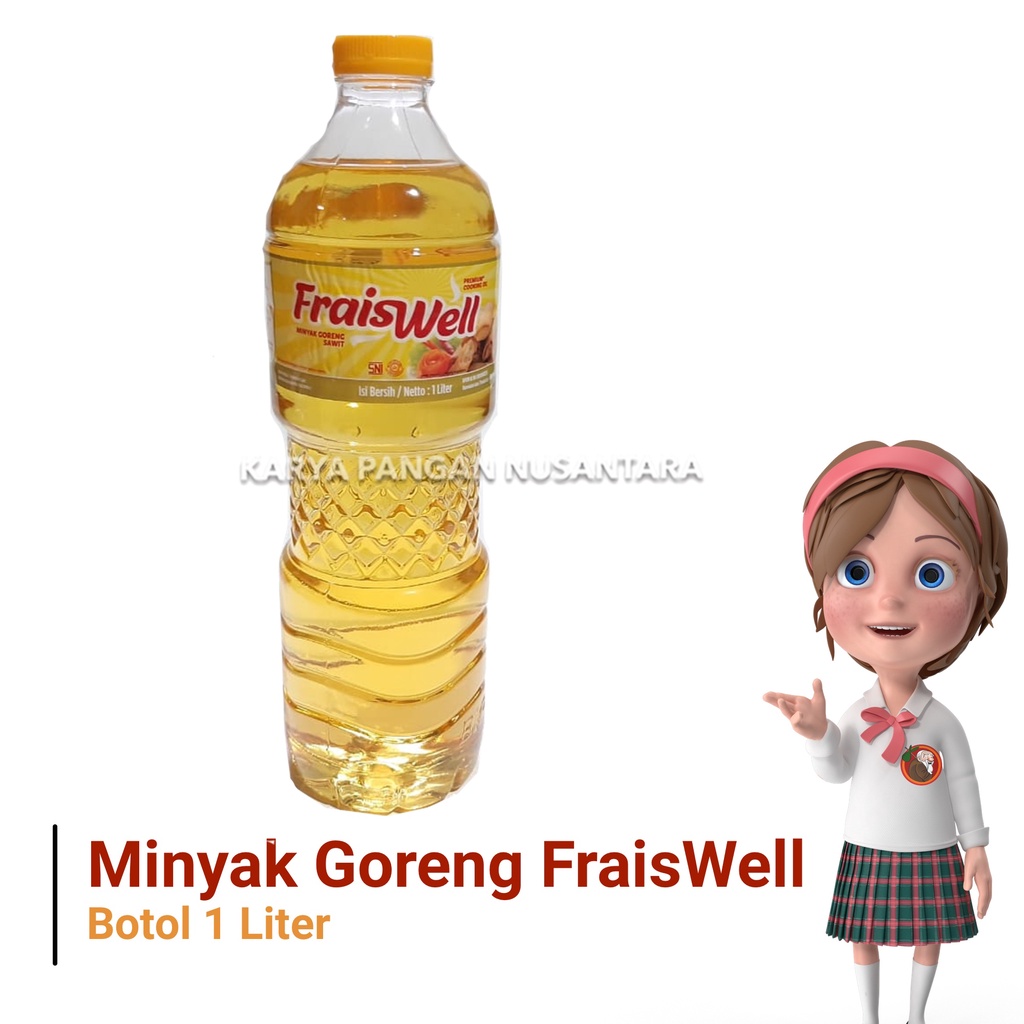 

MINYAK GORENG FRAISWELL 1 LITER MINYAK GORENG FRAIS WELL BOTOL 1LTR