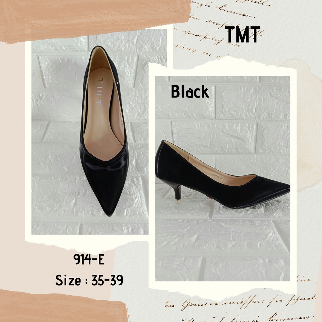 TMT (914-E) - GREEN,BLACK - SEPATU HEELS WANITA