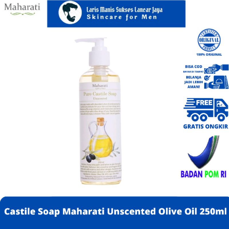 Castile Soap Unscented MAHARATI 250ml | Sabun Castile MAHARATI