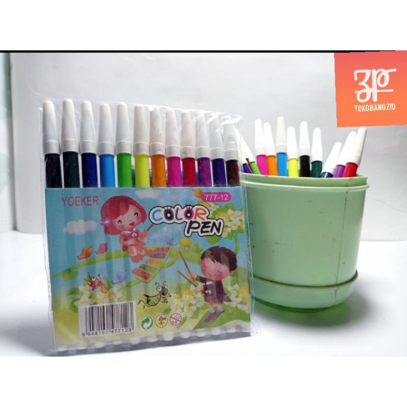 

12 pcs atau satu pack spidol warna warni