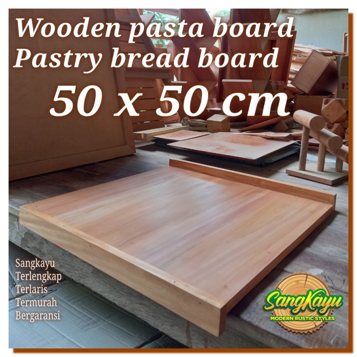 Pastry board talenan kue 50x50cm kayu talenan adonan pasta board