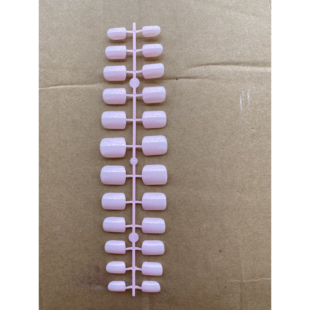 LF - 24Pc False Nail Art tips Matte Nude Coffin Ballerina Drop shaped Press On Fake (1)