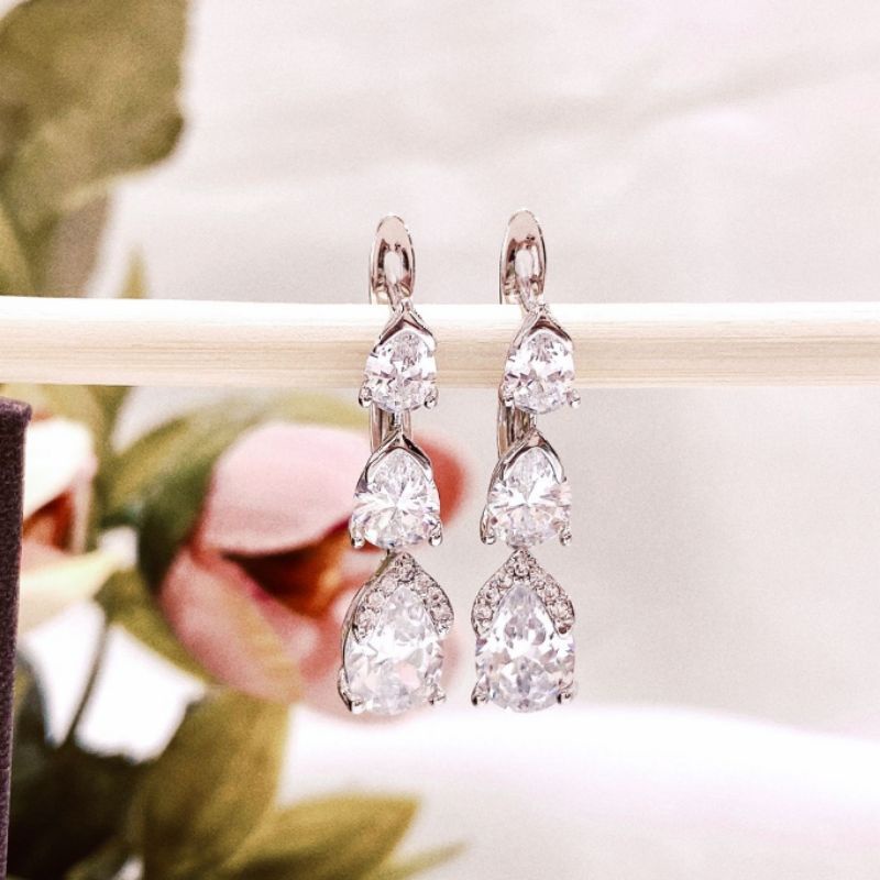 Anting Silver925 perak Premium Quality Anti karat anti alergi Starling silver Ts107